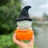 (clothes Only) For 17cm Labubu Doll Halloween Pumpkin Hoodie Set Idol Sitting Party Mini Plush Cute Decoration Costume