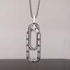 Double Ring Boys Hip Hop Versatile Unisex Simple Men's and Women's Pendant Necklace