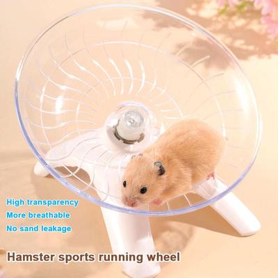 Hamster Silent Running Wheel Small Pet Flying Saucer Exercise Wheel Non-slip Jogging For Hedgehog Parrot Cage Accessories F1Q4