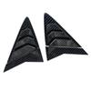 Carbon Fiber Rear Triangle Window Louver Sunroof Trim for Modern Rena 3-Box Car - Bright Black