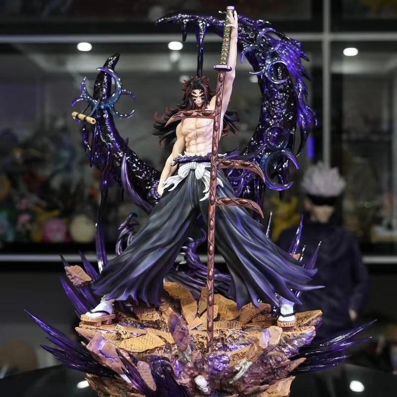 47Cm Statue Demon Killer Yoriichi Twelve Wood Month Pvc Cartoon Character Model Collection Ornaments Gifts