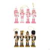 4 Pieces Nutcracker Soldier Figurine Sculptures Photo Props Pendant Figures Toy for Home
