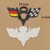 3d Metal American V8 United Kingdom Germany USA National Flag Logo Car Bumpers Side Badge Rear Trunk Sticker ID Plate Sticker Car Accessories