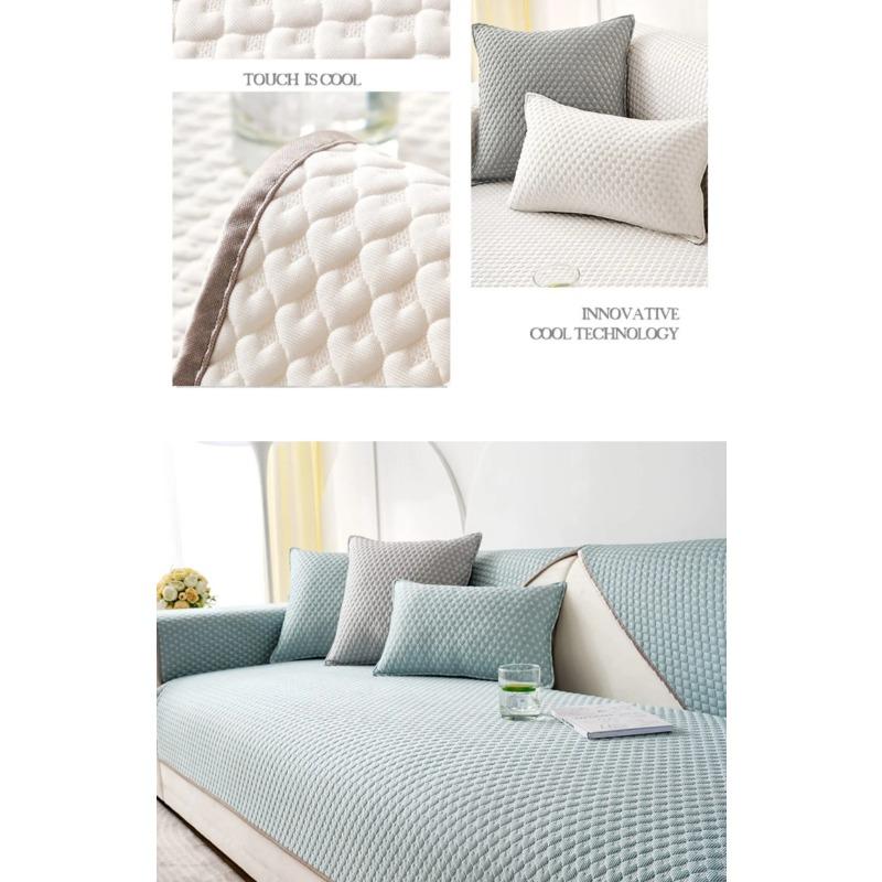 Letný poťah na pohovku ľadový hodváb chladivý protišmyková pohovka poduška uterák do obývačky pohovky podsedák podsedák jednofarebný poťah na pohovku uterák