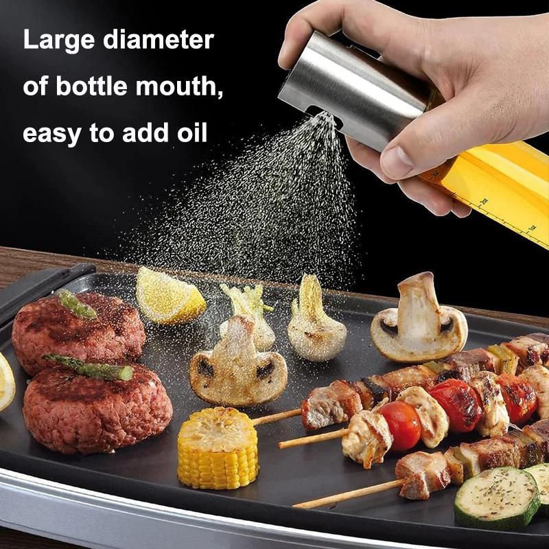 BUYYES 100ml Oil Spray Bottle Kitchen BBQ Olive Oil Dispenser Camping Baking Empty Vinegar Sauce Sprayer Container Kitchen Tool