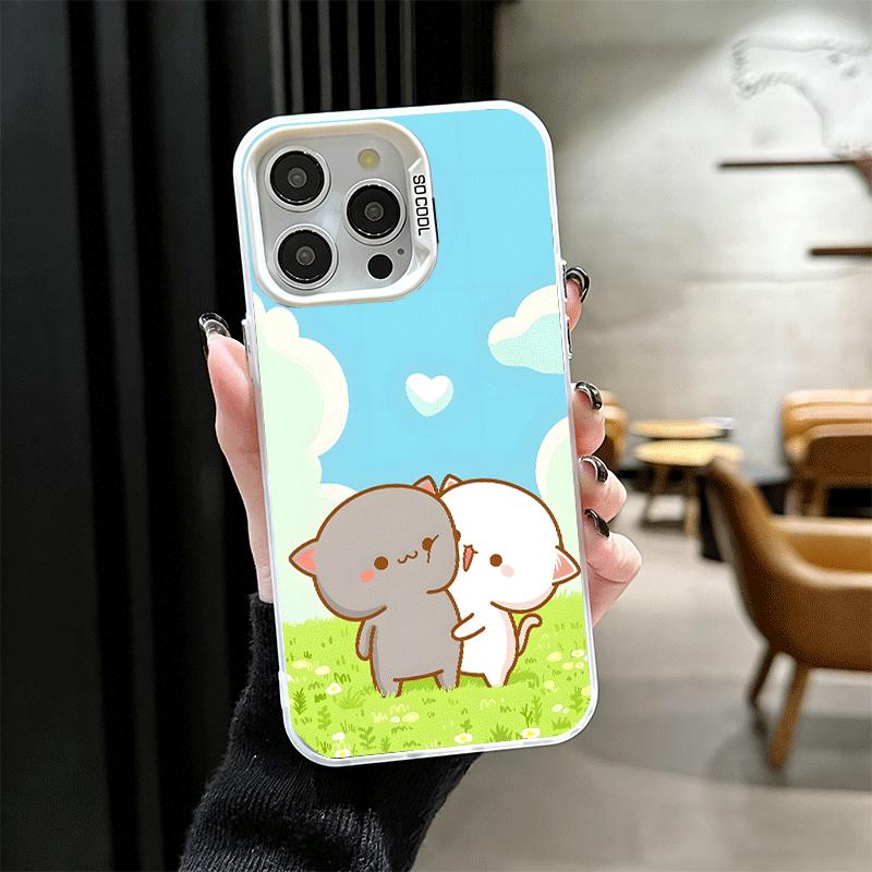 Cartoon Cute Peach Goma Shockproof Phone Case for iPhone 17 Air 16 16E 15 Pro Max 14 Plus 13 Mini 12 Back Cover Anti Fall Fundas