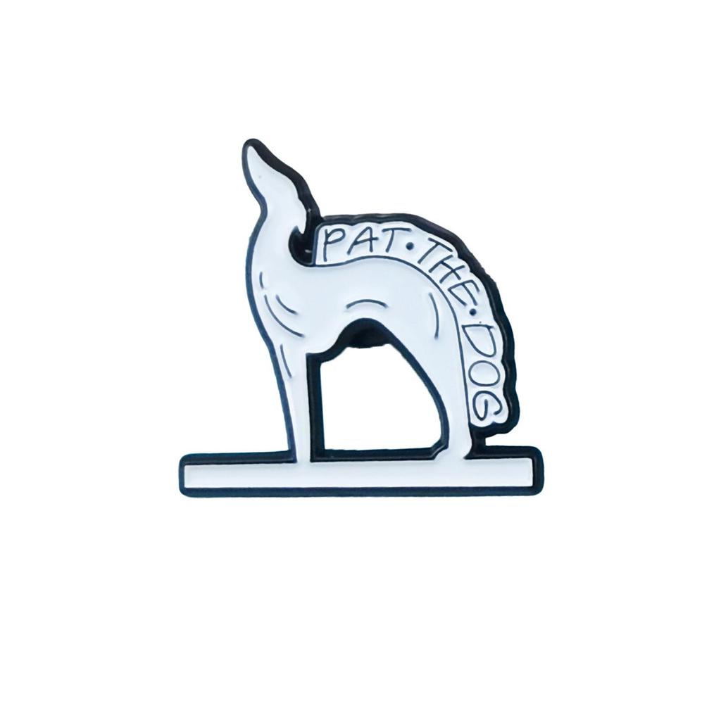 Cartoon Character Style Brooch with Finger Teacup Design - Creative Geometric Badge for Backpack, Alloy Ornament
