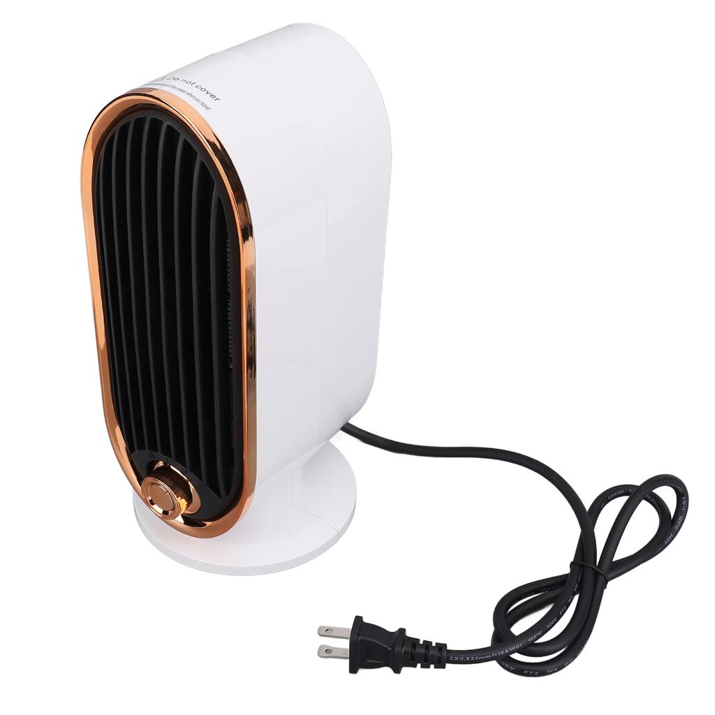 Desktop Space Heater Office Indoor Small Quiet Portable Vertical Hot Cold Dual Use White