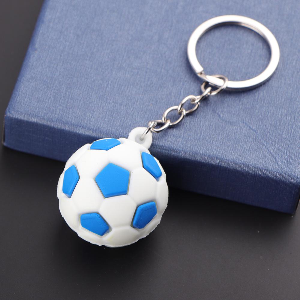 Mini Football Keychain Pendant: PVC Ornament & Souvenir for DIY European Championship/World Cup Matches