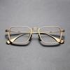 Classic Blue Ray Blocking Glasses Men Women Metal Square Anti-Blue Light Eyeglasses Ultralight Frame Eyewear