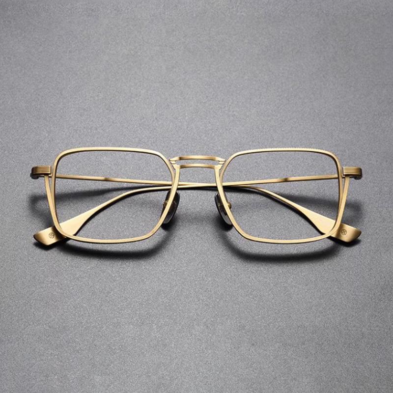 Classic Blue Ray Blocking Glasses Men Women Metal Square Anti-Blue Light Eyeglasses Ultralight Frame Eyewear