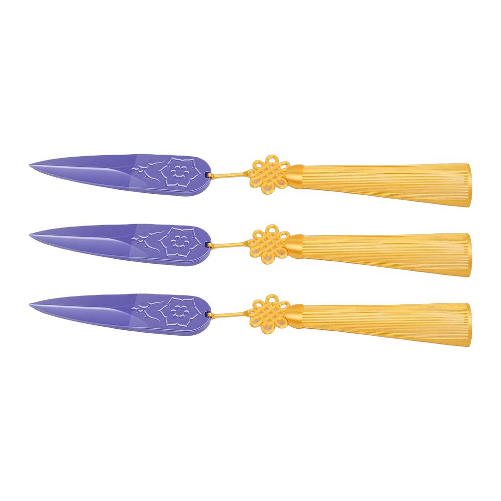 3PCS Darts Knots Props PLA 3D Printed Collectible Cosplay Costume Dart Prop for Role Playing Events Party Purple and