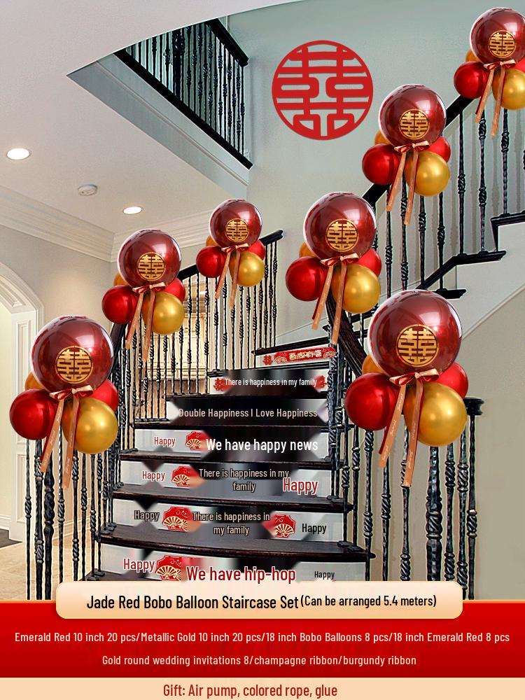 Stainless Steel Balcony & Stair Handrail Decor Set for Outdoor Weddings