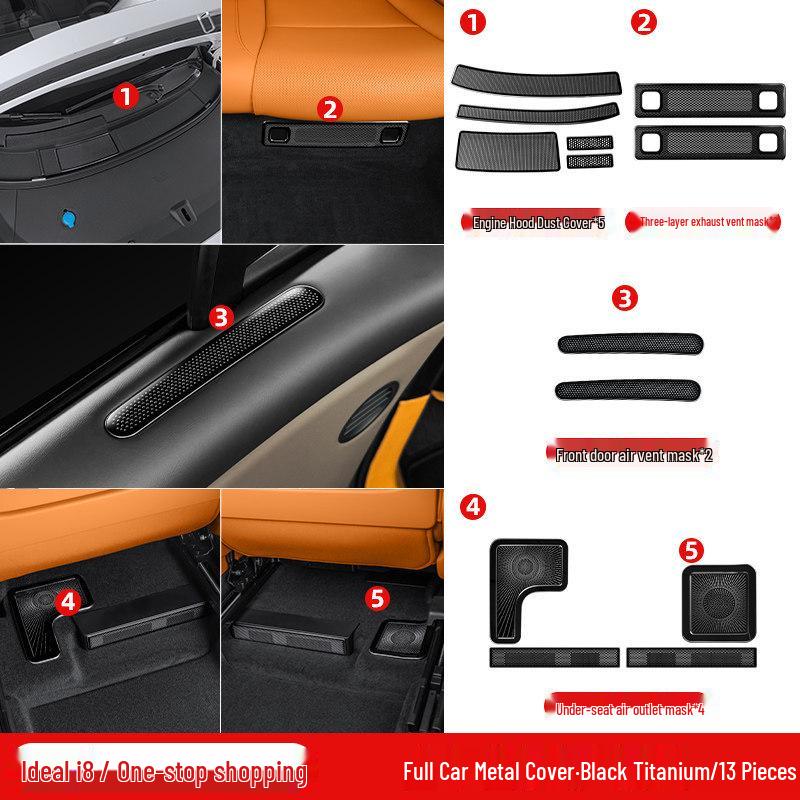 Ideal i6/i8 Hood Insect Net & Dust Cover: Heat Dissipation and Decorative Air Intake Accessory