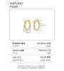 Fashion 925 Silver Plain Simple Round Hoop Earrings Jewelry 18K Gold Plated Sterling Silver  Hoop Earrings for Women