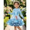 Girls' 3D Princess Dress Long Sleeve Summer Spring Vacation Daily Holiday Princess Beautiful Sweet Kids 4-12 Years Casual Dress A Line Dress