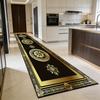 European Light Luxury Golden Pattern Corridor Rug Home Decoration Foldable Antiskid Carpet Easy Clean Lint-free Long Runner Mats