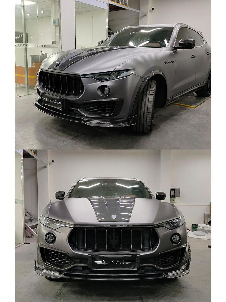 Maserati Levante Carbon Fiber Splitter, Diffuser, Flares, Panels, Deflectors, Hood & Roof Spoiler
