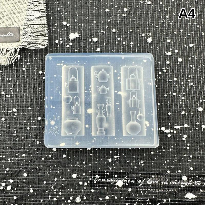 Matriță Unghii Silicon 3D Lumânări Suporturi Lumânări Vaze Design Ștanțare Unghii Decorațiuni Unghii Design DIY Instrument Artă Manichiură