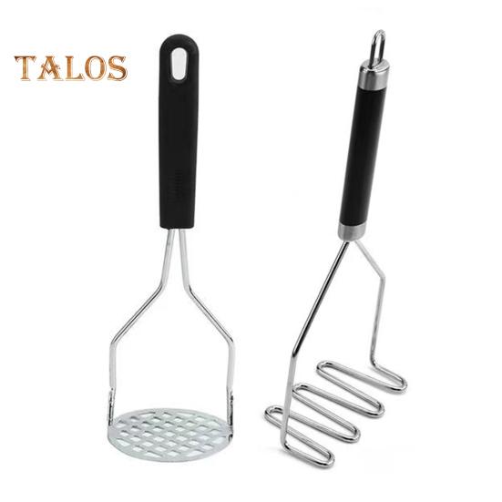 1/2Pcs Potato Masher Set Stainless Steel Potato Press Professional Integrated Honeycomb Design Food-Grade Kitchen Utensil for Vegetable Fruit Melon