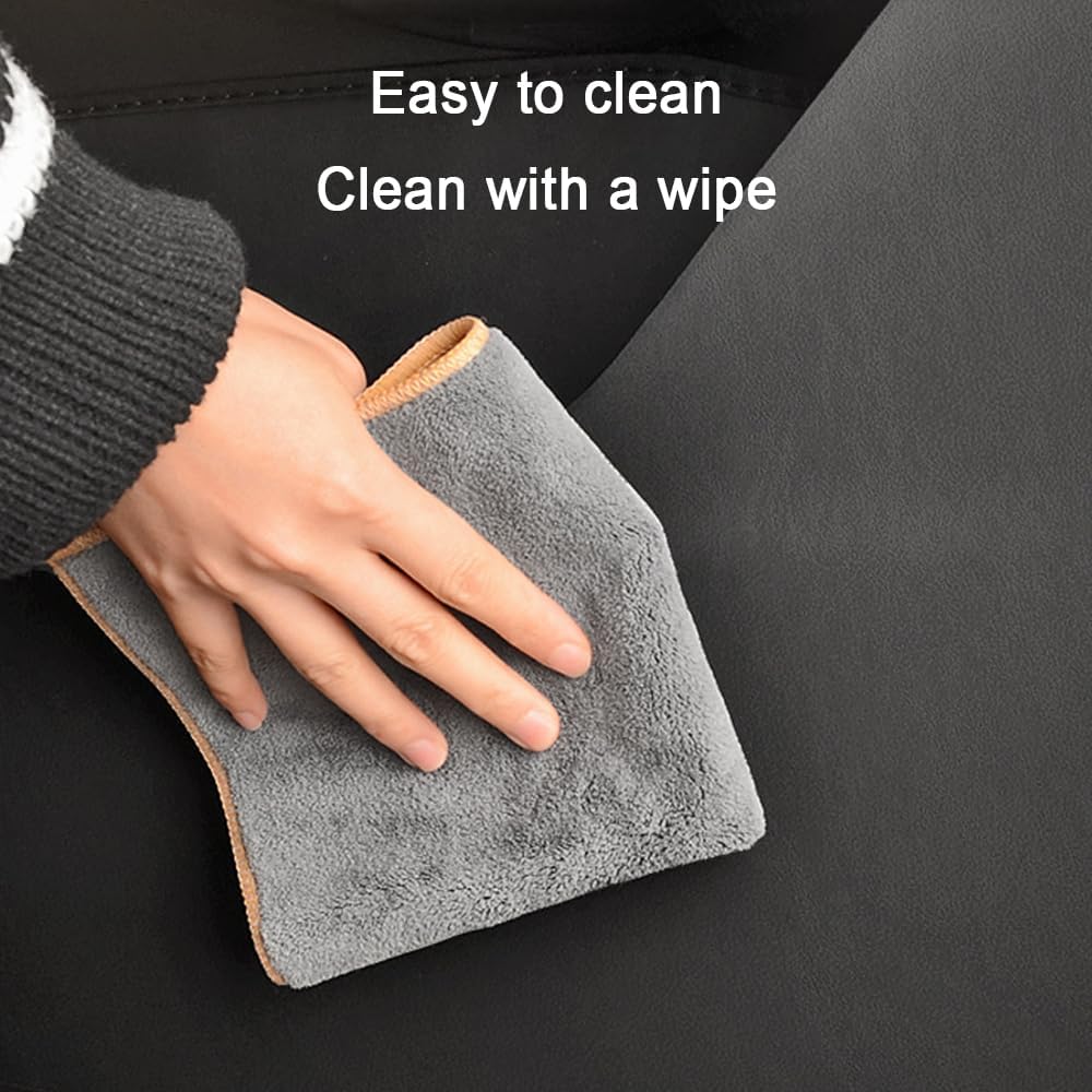 Car Door Anti Kick Sticker Compatible with Tesla Model Y 2025,Leather Material Door Protection Sticker,Automotive Interior Accessories (Carbon Fiber