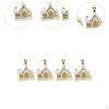 4 Pieces Christmas Tree Ornament Snow House Decoration DIY Cute Xmas Decor for Birthdays
