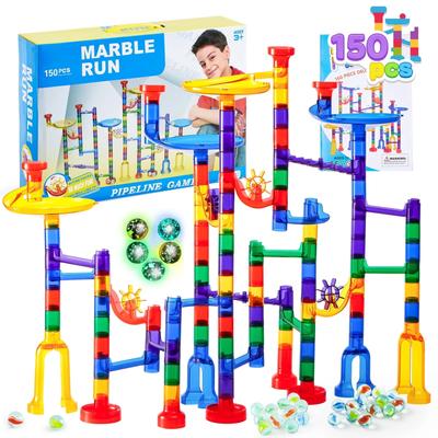 Joyfy 150 Pièces Jouets de Construction Briques de Construction pour Circuit de Billes Lumineux avec 5 Billes Lumineuses pour Anniversaire Noël Enfant