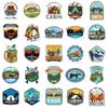 50 Outdoor Stickers, Car Skateboard Cartoon Travel Adventure Stickers Scene Travel Trolley Case Stickers