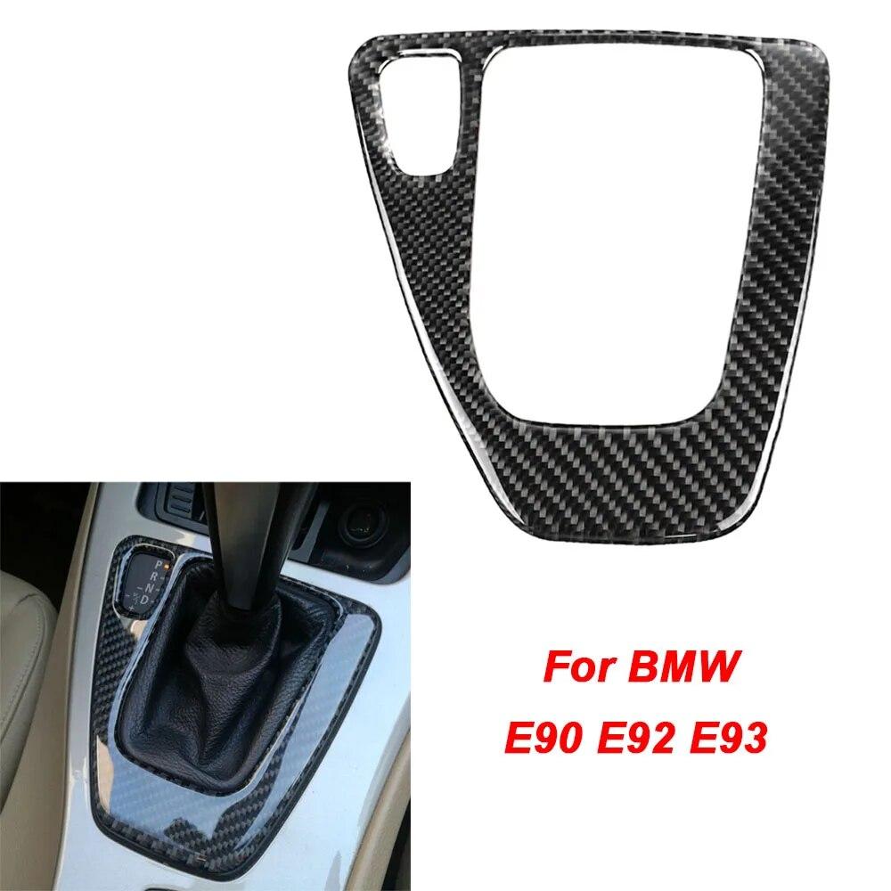 For BMW 3 series E90 E92 E93 Carbon Fiber Interior Auto Gear Shift Control Panel Cover Trim Sticker Accessoire Voiture