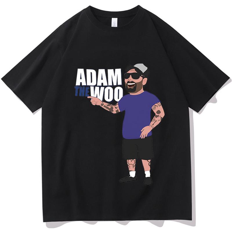 Adam the woo TShirt Hip Hop Pure Cotton Fashion TShirt Short Sleeve Vintage Tshirt Beach Cotton Breathable Oversize Tops Tees