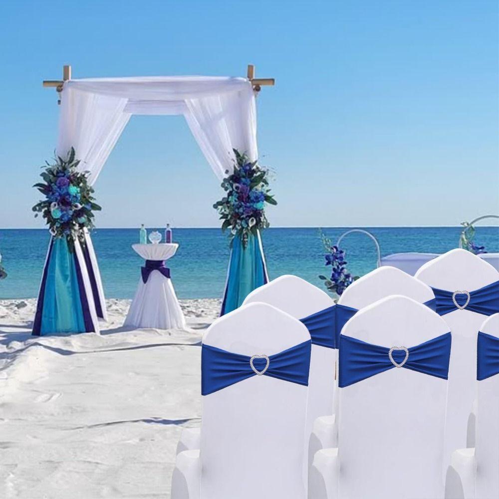 10PCS Washable Chair Ties Premium Quality Chair Decoration Elegant Chair Sashes  Holiday Celebration