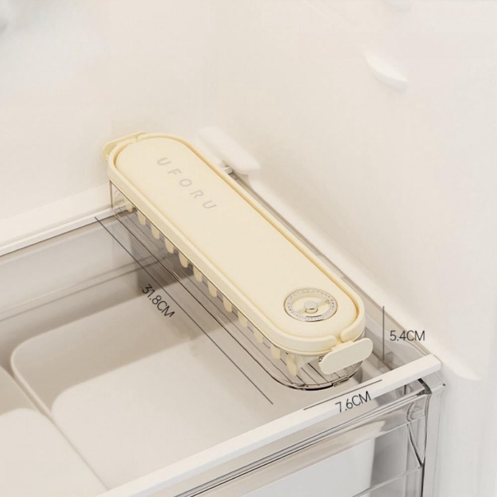 Multilayer Dumpling Box Space Saving Fresh Keeping Storage Box Kitchen Refrigerator Quick Freezer Timerr Storage Case with Lid S белый