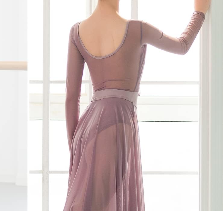 ProDance Dark Purple and Pink Long Sleeve Ballet Leotard PLHI008M Dark (M, Purple)