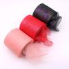 6CM/roll Holiday Ribbon Colorful Dot Mesh Fabric Glitter Ribbon For Gift Wrapping Christmas Decorations
