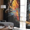 Sport-Stil, Sportler, Basketball, Tüllvorhänge für Wohnzimmer, durchsichtiger Vorhang für Schlafzimmer, Küche, Jalousien, Voile-Vorhänge