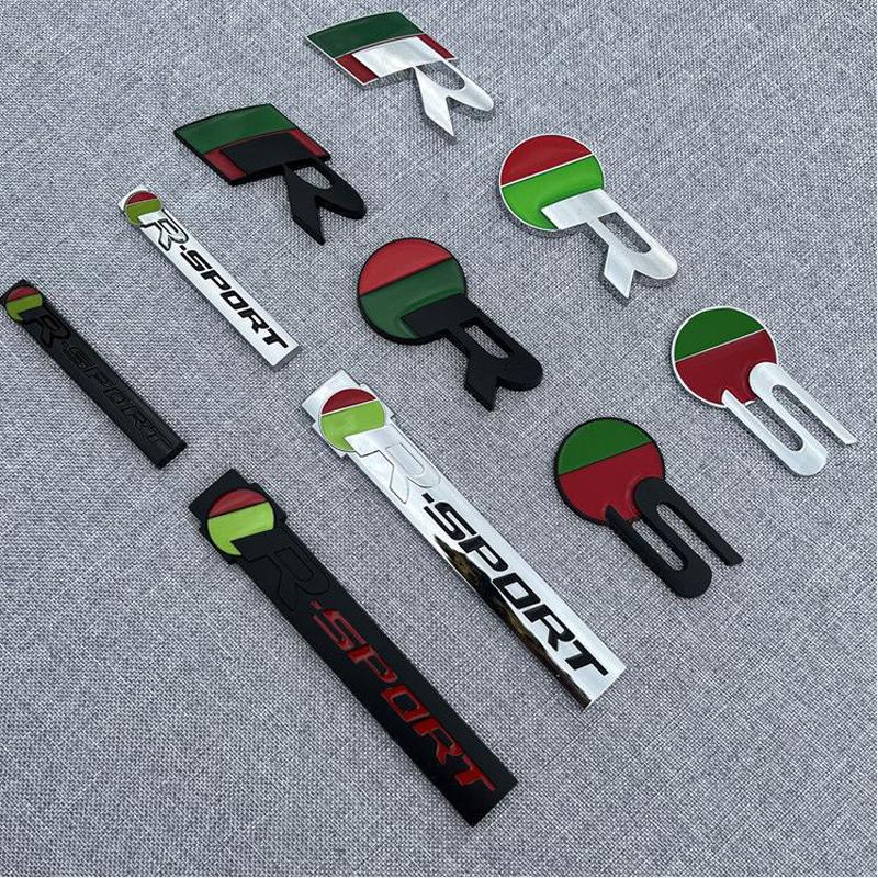 1Pc S R R SPORT Car Metal Sticker Badge Accessory For X S F XF XE XJ XK XEL XFL XJL XJ6 XJS XKR XFR F-Type F-Pace E-Pace I-Pace
