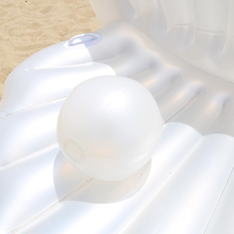 Stylish White Pearl Seashell Water Float Bed For Adults Pvc Material