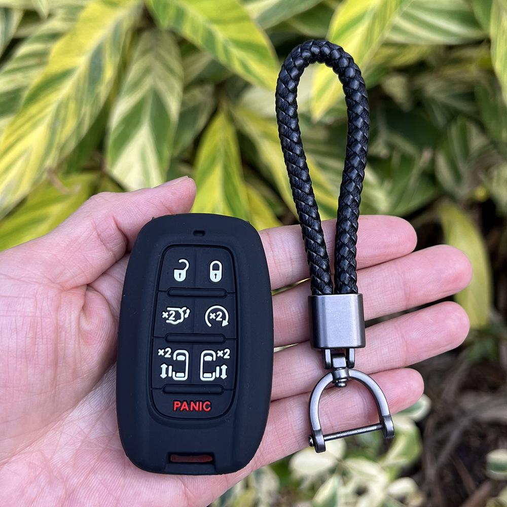 6+1 Buttons Silicone Car Key Cover Case For Chrysler Pacifica     Voyager  Proximity Smart Remote Key