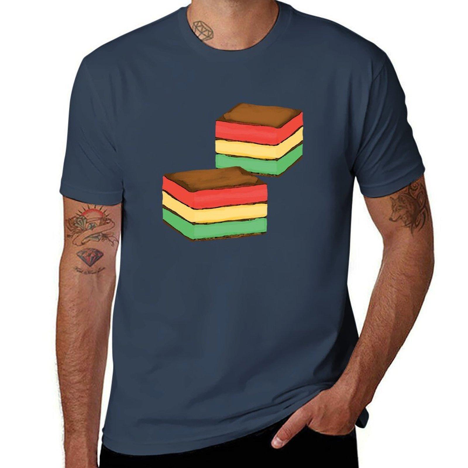 Italian Rainbow Cookie Foodie Tshirt Fashion Simple Casual Tee Shirt S