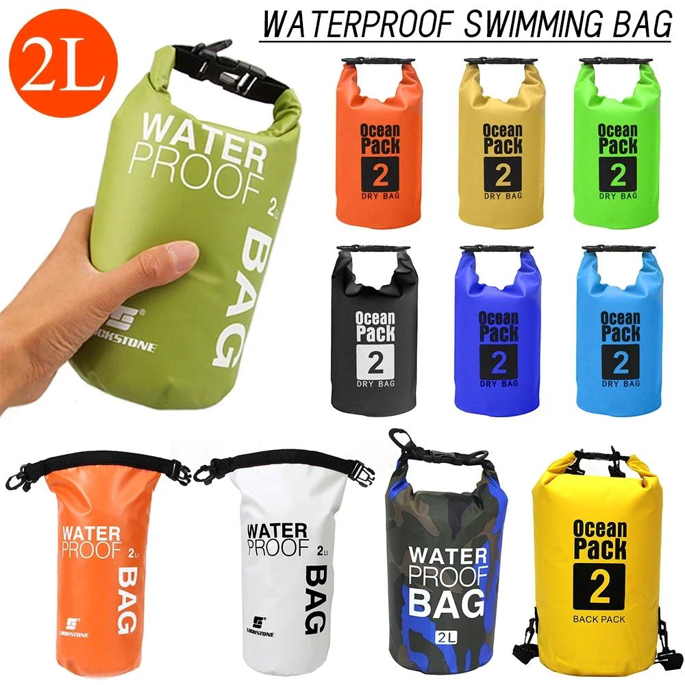 Borsa Impermeabile 2/3/5/10L Sacca Secca in PVC per Nautica Pesca Rafting Nuoto Galleggiamento Deriva Borsa Acqua Borsa Custodia da Campeggio