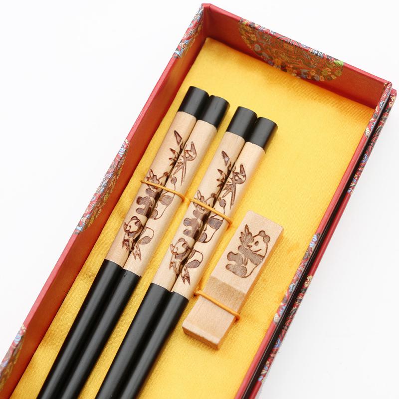 Dragon Pattern Wooden Chopsticks - Ideal for Business, Weddings, Travel, and Special Occasions