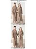 Velvet & Fleece Couple Pajamas: Unisex Long Bathrobe for Autumn/Winter
