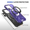For Magsafe Shockproof Armor Ring Holder Phone Case For IPhone 16 15 14 13 12 11 Pro Max Plus Magnetic Wireless Charging Cover