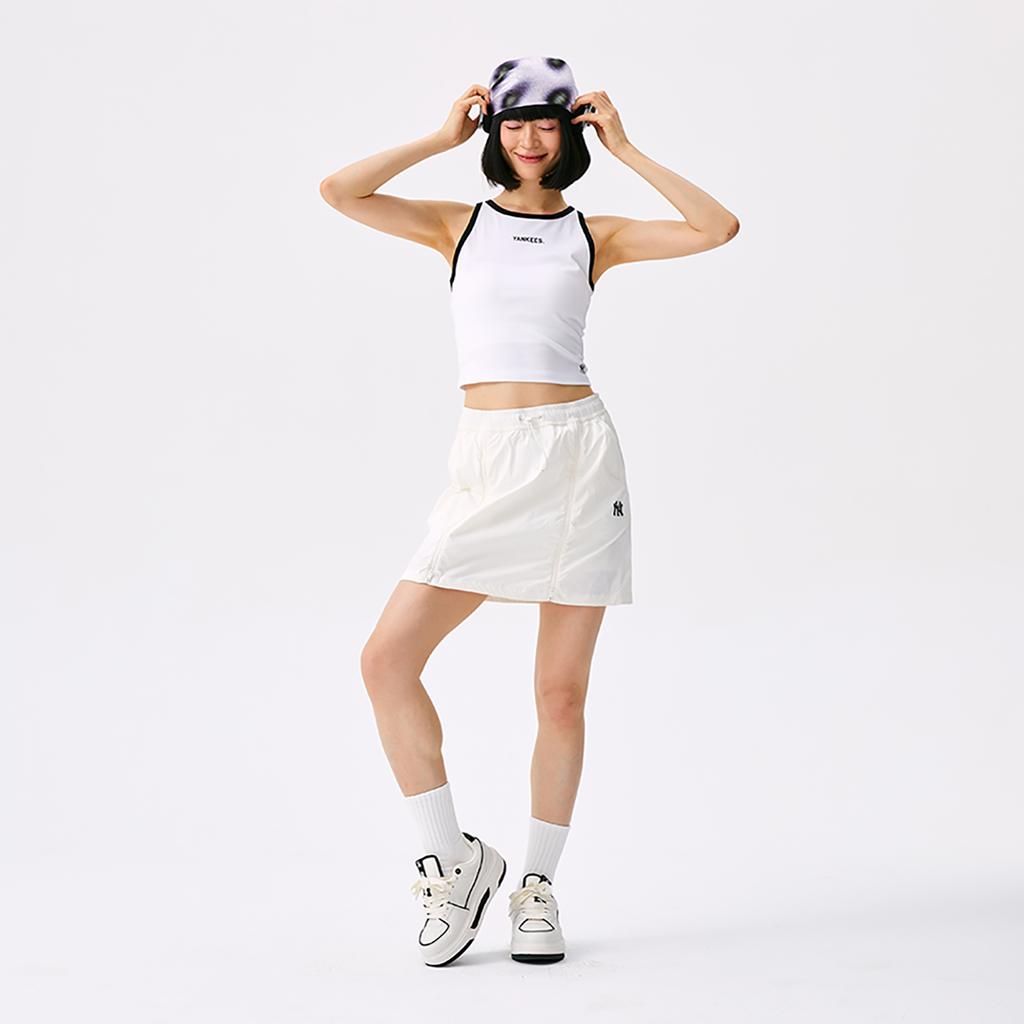 New MLB Preppy Style Collection New York Yankees SS25 Tank Top Women's White 3FTOV0153-50WHS