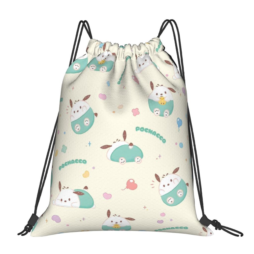 Custom P-Pochaccoes Drawstring Backpack Bags Women Men Lightweight Dog Cartoon Gym Sports Sackpack Sacks for Training