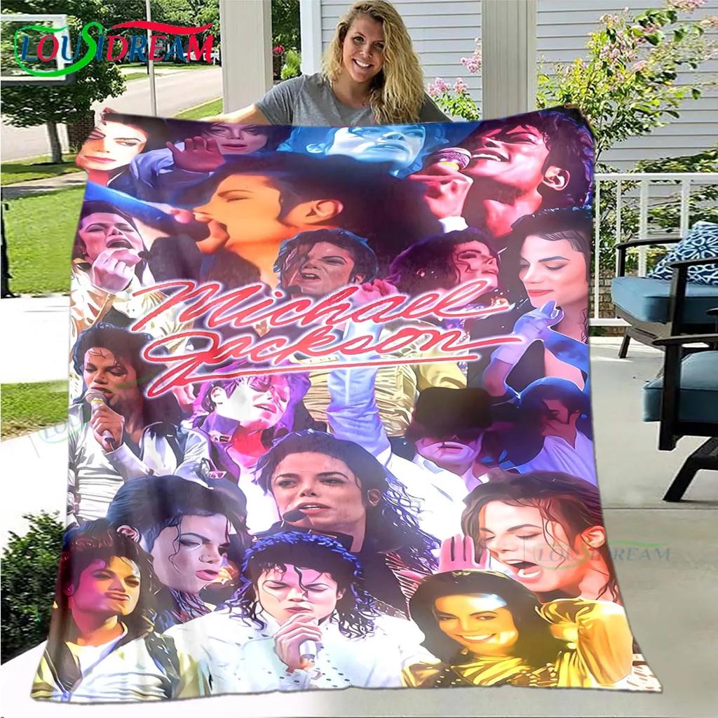 Calda Moda Pop Star M-Michael Jackson Coperta in Flanella per Adulti e Bambini Decorazione Divano Letto Coperta Portatile Regalo