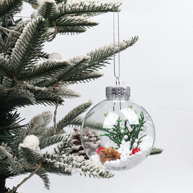 8cm Transparent and Drop-Resistant Colorful Christmas Ball Ornaments - Set of 24 for Tree and Window Decorations