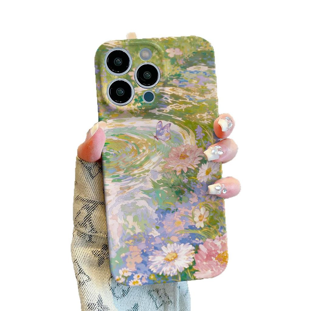 Wavy Flower Creative Phone Case for iPhone 17 Pro Max, Protective Covers for iPhone 14-16, Cartoon Design.