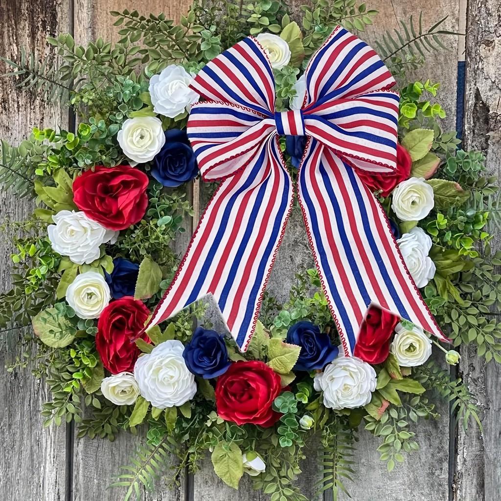 5 Yard Premium Independence Day Ribbon With Striking American Flag Stripes For Creative Party Setup Gifts And