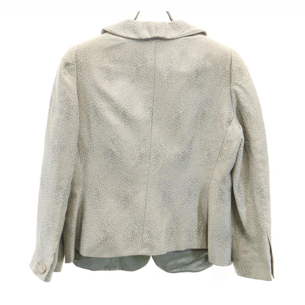 Giorgio Armani Made In Italy Linen Blend Tailored Jacket 44 Gray Women Used